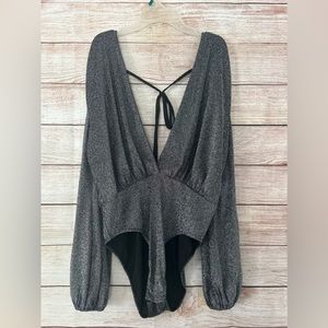 Womens SHEIN sparkly bodysuit